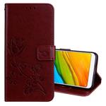 For Xiaomi Redmi 5 Plus Rose Embossed Horizontal Flip Environmental PU Leather Case with Holder & Card Slots & Wallet(Brown)