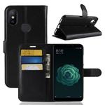 Litchi Texture Horizontal Flip Leather Case for Xiaomi Mi 6X / A2 , with Wallet & Holder & Card Slots(Black)