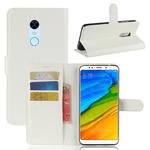 For Xiaomi  Redmi 5 Plus Litchi Texture Horizontal Flip Leather Case with Holder & Card Slots & Wallet (White)