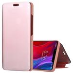 Mirror Clear View Horizontal Flip PU Leather Case for Xiaomi Mi 8 SE, with Holder (Rose Gold)