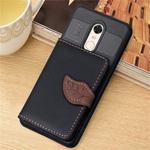 Leaf Style Magnetic Leather Case for Xiaomi Redmi 5 Plus, with Holder & Card Slots & Wallet & Photo Frame (Black)