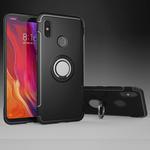 Magnetic 360 Degree Rotation Ring Armor Protective Case for Xiaomi Mi 8(Black)