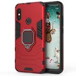 PC + TPU Shockproof Protective Case for Xiaomi Redmi 6 Pro / MI A2 lite, with Magnetic Ring Holder (Red)