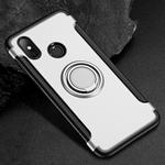 Magnetic 360 Degree Rotation Ring Holder Armor Protective Case for Xiaomi Redmi Note 6 Pro(Silver)