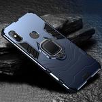 PC + TPU Shockproof Protective Case with Magnetic Ring Holder for Xiaomi Redmi Note 6 Pro (Navy Blue)