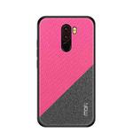 MOFI Honors Series Full Coverage TPU + PC + Cloth Pasted Case for Xiaomi Pocophone F1(Magenta)