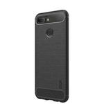 MOFI Brushed Texture Carbon Fiber Soft TPU Case for Xiaomi Mi 8 Lite (Black)