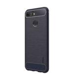 MOFI Brushed Texture Carbon Fiber Soft TPU Case for Xiaomi Mi 8 Lite (Blue)