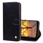 Business Style Oil Wax Texture Horizontal Flip Leather Case for Xiaomi Pocophone F1 , with Holder & Card Slots & Wallet (Black)