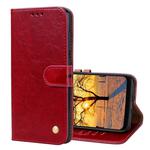 Business Style Oil Wax Texture Horizontal Flip Leather Case for Xiaomi Pocophone F1 , with Holder & Card Slots & Wallet (Red)