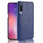 Shockproof Crocodile Texture PC + PU Case for Xiaomi Mi 9(Blue)