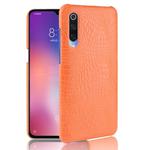 Shockproof Crocodile Texture PC + PU Case for Xiaomi Mi 9(Yellow)