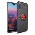 lenuo Shockproof TPU Case for Xiaomi Redmi Note 6 Pro, with Invisible Holder (Black Red)