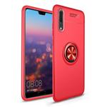 lenuo Shockproof TPU Case for Xiaomi Redmi Note 6 Pro, with Invisible Holder (Red)