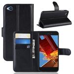 Litchi Texture Horizontal Flip Leather Case for Xiaomi Redmi Go, with Wallet & Holder & Card Slots (Black)