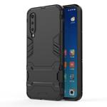Shockproof PC + TPU Case for Xiaomi Mi 9 SE, with Holder(Black)