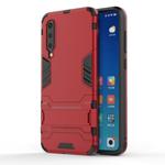 Shockproof PC + TPU Case for Xiaomi Mi 9 SE, with Holder(Red)