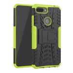 Shockproof  PC + TPU Tire Pattern Case for Xiaomi Mi 8 Lite, with Holder(Green)