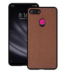 Shockproof Cloth Texture PC+ TPU Protective Case for Xiaomi Mi 8 Lite(Brown)