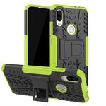 Tire Texture TPU+PC Shockproof Protective Case for Xiaomi Redmi 7, with Holder (Green)