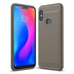 Brushed Texture Carbon Fiber Shockproof TPU Case for Xiaomi Redmi 6 Pro / Mi A2 Lite(Grey)