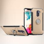 Anti-fall Car Magnetic Case with 360 Degree Rotating Armor Ring for Xiaomi Pocophone F1(Gold)