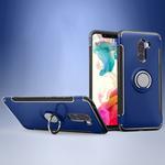 Anti-fall Car Magnetic Case with 360 Degree Rotating Armor Ring for Xiaomi Pocophone F1(Sapphire Blue)