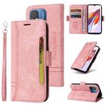 For Xiaomi Poco C55 / Redmi 11A 4G Global BETOPNICE Dual-side Buckle Leather Phone Case (Pink)