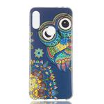 Blue Owl Pattern Noctilucent TPU Soft Case for Xiaomi Redmi Note 7