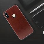 MOFI Shockproof PU Paste PC Case for Xiaomi Redmi Note 5 Pro / Note 5(Dark Brown)