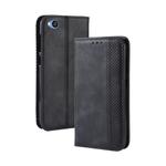 Magnetic Buckle Retro Texture Horizontal Flip Leather Case for Xiaomi Redmi Go, with Holder & Card Slots & Wallet (Black)