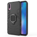 PC + TPU Shockproof Protective Case with Magnetic Ring Holder for Xiaomi Mi 9 SE(Black)