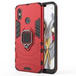 PC + TPU Shockproof Protective Case with Magnetic Ring Holder for Xiaomi Mi 8(Red)