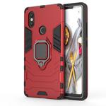 PC + TPU Shockproof Protective Case with Magnetic Ring Holder for Xiaomi Mi 8 SE(Red)