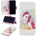 Colored Drawing Unicorn Pattern Horizontal Flip Leather Case for Xiaomi Redmi Note 7 / Redmi Note 7 Pro, with Holder & Card Slots & Wallet