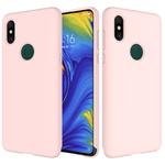 Solid Color Liquid Silicone Dropproof Protective Case for Xiaomi Mi Mix 3 (Pink)
