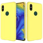 Solid Color Liquid Silicone Dropproof Protective Case for Xiaomi Mi Mix 3 (Yellow)