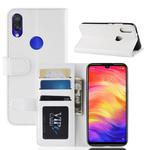 R64 Texture Single Fold Horizontal Flip Leather Case for Xiaomi Redmi Note 7, with Holder & Wallet & Card Slots & Photo Frame (White)