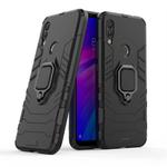 PC + TPU Shockproof Protective Case for Xiaomi Redmi 7, with Magnetic Ring Holder(Black)