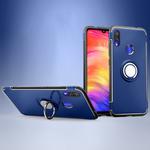 Magnetic Armor Protective Case for Xiaomi Redmi Note 7, with 360 Degree Rotation Ring Holder (Blue)