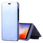 Mirror Clear View Horizontal Flip PU Leather Case for Xiaomi Redmi 6, with Holder (Blue)