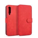 DG.MING Retro Oil Side Horizontal Flip Case for Xiaomi Mi 9, with Holder & Card Slots & Wallet (Red)