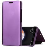 Mirror Clear View Horizontal Flip PU Leather Case for Xiaomi Redmi Note 5 Pro, with Holder (Purple)