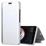 Mirror Clear View Horizontal Flip PU Leather Case for Xiaomi Redmi Note 5 Pro, with Holder (Silver)
