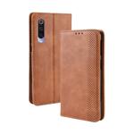 Magnetic Buckle Retro Texture Horizontal Flip Leather Case for Xiaomi Mi 9, with Holder & Card Slots & Wallet(Brown)