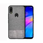 Shockproof Splicing PU + Cloth Protective Case for Xiaomi Redmi 7 (Grey)