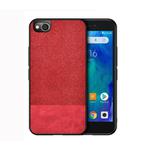 Shockproof Splicing PU + Cloth Protective Case for Xiaomi Redmi Go (Red)