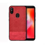 Shockproof Splicing PU + Cloth Protective Case for Xiaomi Redmi 6 Pro (Red)