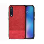Shockproof Splicing PU + Cloth Protective Case for Xiaomi Mi 9(Red)