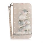 Squirrels Pattern 3D Coloured Drawing Horizontal Flip Leather Case for Xiaomi Redmi 7, with Holder & Card Slots & Wallet